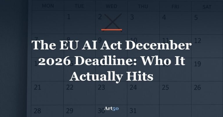 Calendar marked for the EU AI Act December 2026 deadline